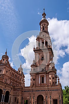 The Plaza de Espania is a Square located in the Park in Seville Built in 1928 photo