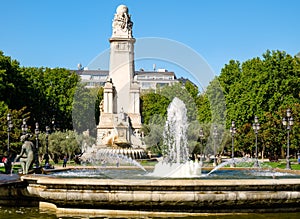 Plaza de EspaÃ±a or Spain Square in central Madrid