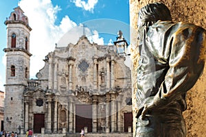 Plaza de la catedral in La Habana photo