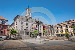 Plaza de la Constitucion (Constitution Square) and Town Hall - San Lorenzo de El Escorial, Spain photo