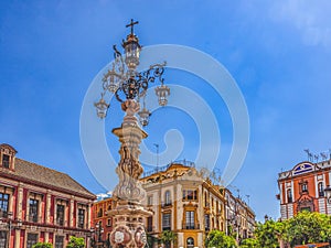 Plaza de la Contratacion Cathedral Seville Spain photo