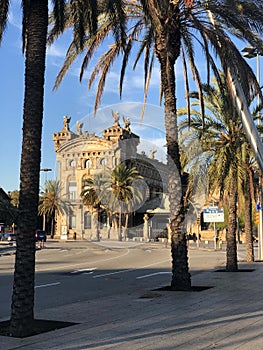 Plaza de les Drassanes in Barcelona photo