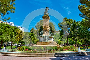 Plaza de los Sitios park in Spanish town Zaragoza photo