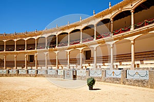 Plaza de Toros, Bullring in Ronda, opened in 1785, one of the oldest and most famous bullfighting arena in Spain