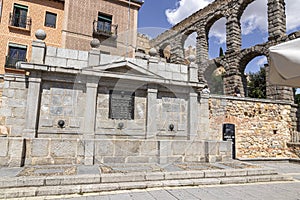 Plaza del Azoguejo and the Acueducto de Segovia. Segovia, Spain. photo