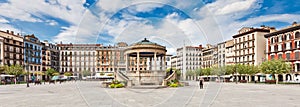 Plaza del Castillo in Pamplona, Spain