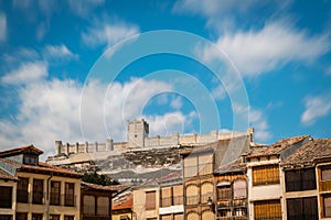 Plaza del Coso square in PeÃ±afiel, Valladolid