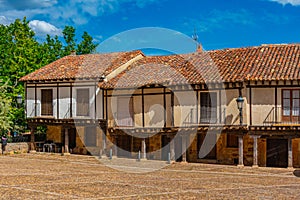 Plaza del Mercado in the old town Of Atienza, Spain