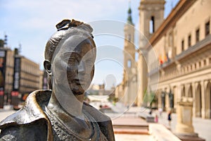 Plaza del Pilar square in Zaragoza, Spain