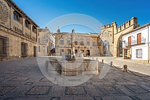 Plaza del Populo Square and Leones Fountain - Baeza, Jaen, Spain