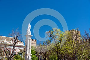 Plaza del Triunfo in Seville, Spain