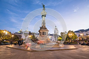 Plaza Grande in old town Quito, Ecuador