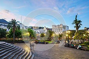 Plaza Grande in old town Quito, Ecuador