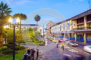 Plaza Grande in old town Quito, Ecuador