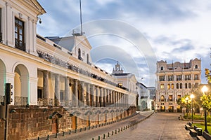 Plaza Grande in old town Quito, Ecuador