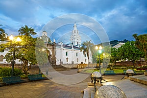 Plaza Grande in old town Quito, Ecuador