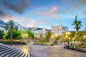 Plaza Grande in old town Quito, Ecuador photo