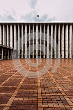 The plaza of Istiqlal Mosque is called Keramik Merah, means Red Ceramic Tile. Istiqlal is the largest mosque in Southeast Asia