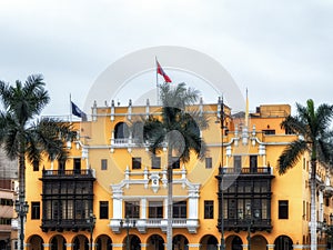 Plaza Mayor city hall Lima Peru