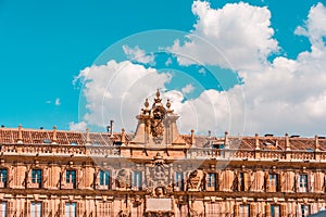 Plaza Mayor of Salamanca, an UNESCO World Heritage site in Spain photo