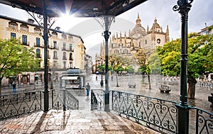 Plaza Mayor in Segovia, Castilla y Leon, Spain