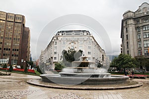 Plaza MoyÃºa in Bilbao, Basque country, Spain