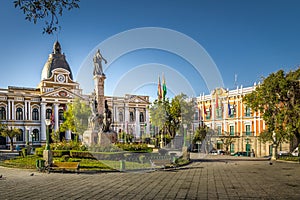 Plaza Murillo and Bolivian Palace of Government - La Paz, Bolivia photo