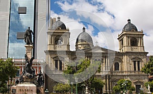 Plaza Murillo in La Paz, Bolivia city center photo