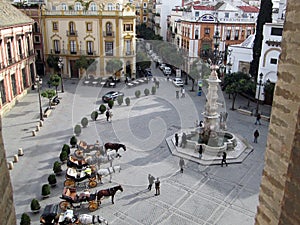 Plaza in Seville Spain