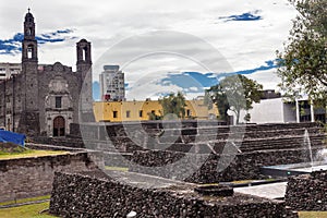 Plaza of Three Cultures Aztec Site Mexico City Mexico photo