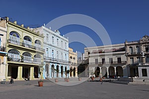 The Plaza Vieja in Havana, Cuba