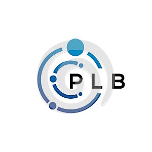 PLB letter technology logo design on white background. PLB creative initials letter IT logo concept. PLB letter design
