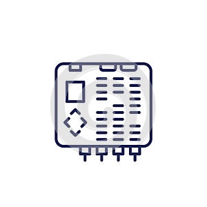 PLC line icon, Programmable logic controller