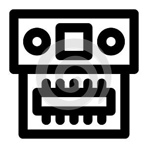 PLC, Logic Controller, Automation Outline Icon