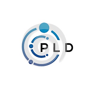 PLD letter technology logo design on white background. PLD creative initials letter IT logo concept. PLD letter design