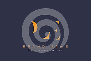 PLE abstract letter logo design