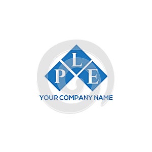 PLE letter logo design on WHITE background. PLE creative initials letter logo concept.
