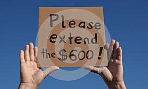 Pleading for extension of $600 benefits