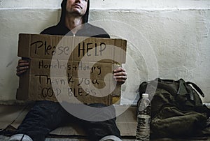 Pleas help Homeless People with hunger photo