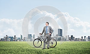 Pleasant man in business suit and tie