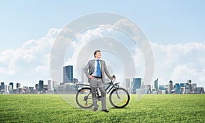 Pleasant man in business suit and tie