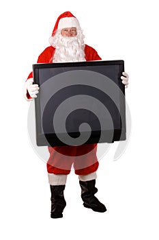 Pleasant man in Santa suit