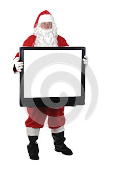Pleasant man in Santa suit