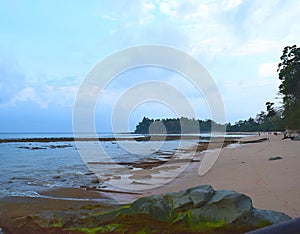 A Pleasant Morning at Peaceful Beach with Serene Sea Water, Sitapur, Neil Island, Andaman Nicobar - Natural Landscape