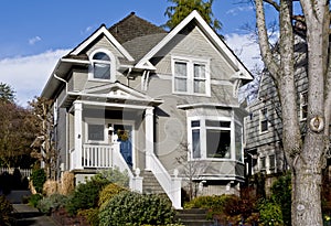 Pleasant old gray home