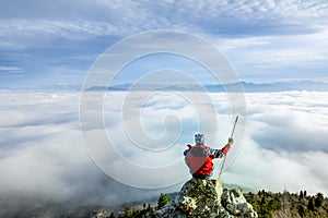 Pleasant view from the summit of the mountain