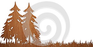 Pleasant wooden wood on withe Background