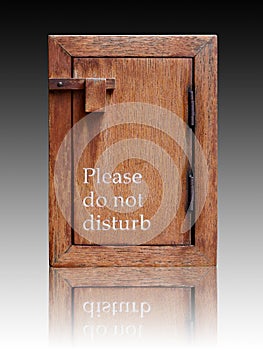 Please do not disturb sign