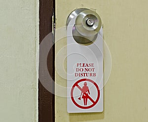 Please do not disturb signs.