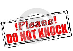 Please do not knock